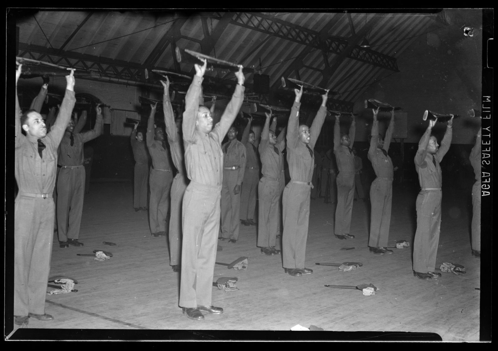 Troops "toughening up" 372nd Infantry, Boston Public Library - undated