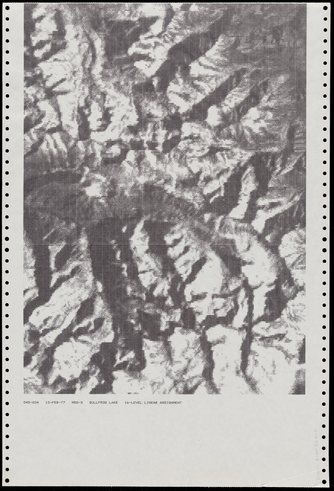 Dot matrix printouts of digital terrain models derived from aerial photos, Boston Public Library - undated