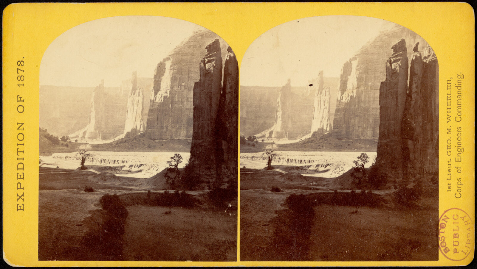 Central portion of Cañon de Chelle, New Mexico, Boston Public Library - undated