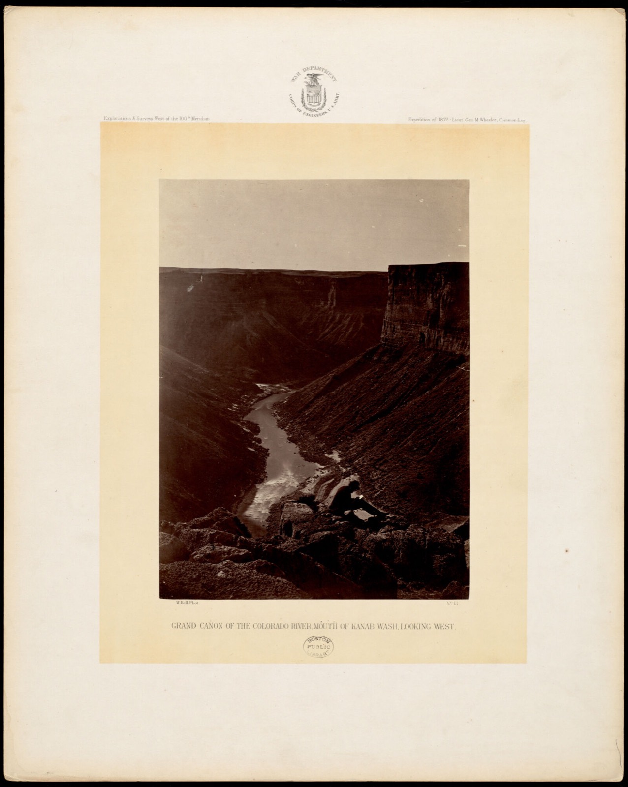 Grand Cañon of the Colorado River, mouth of Kanab Wash, looking west, Boston Public Library - undated