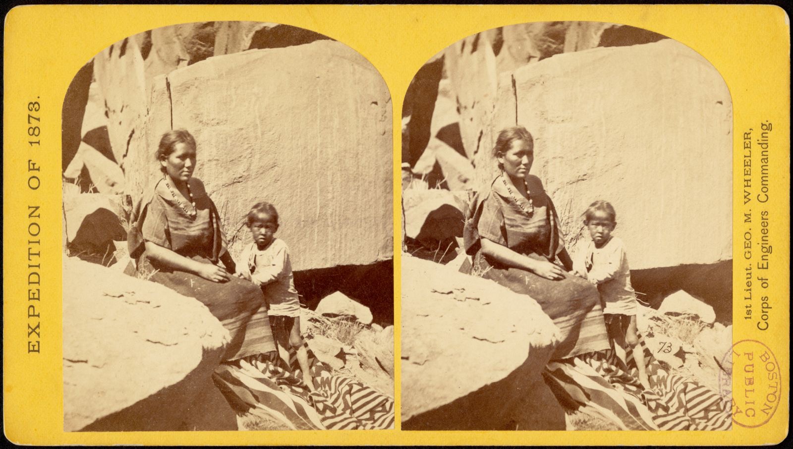 Navajo Indian squaw and child, Boston Public Library - undated