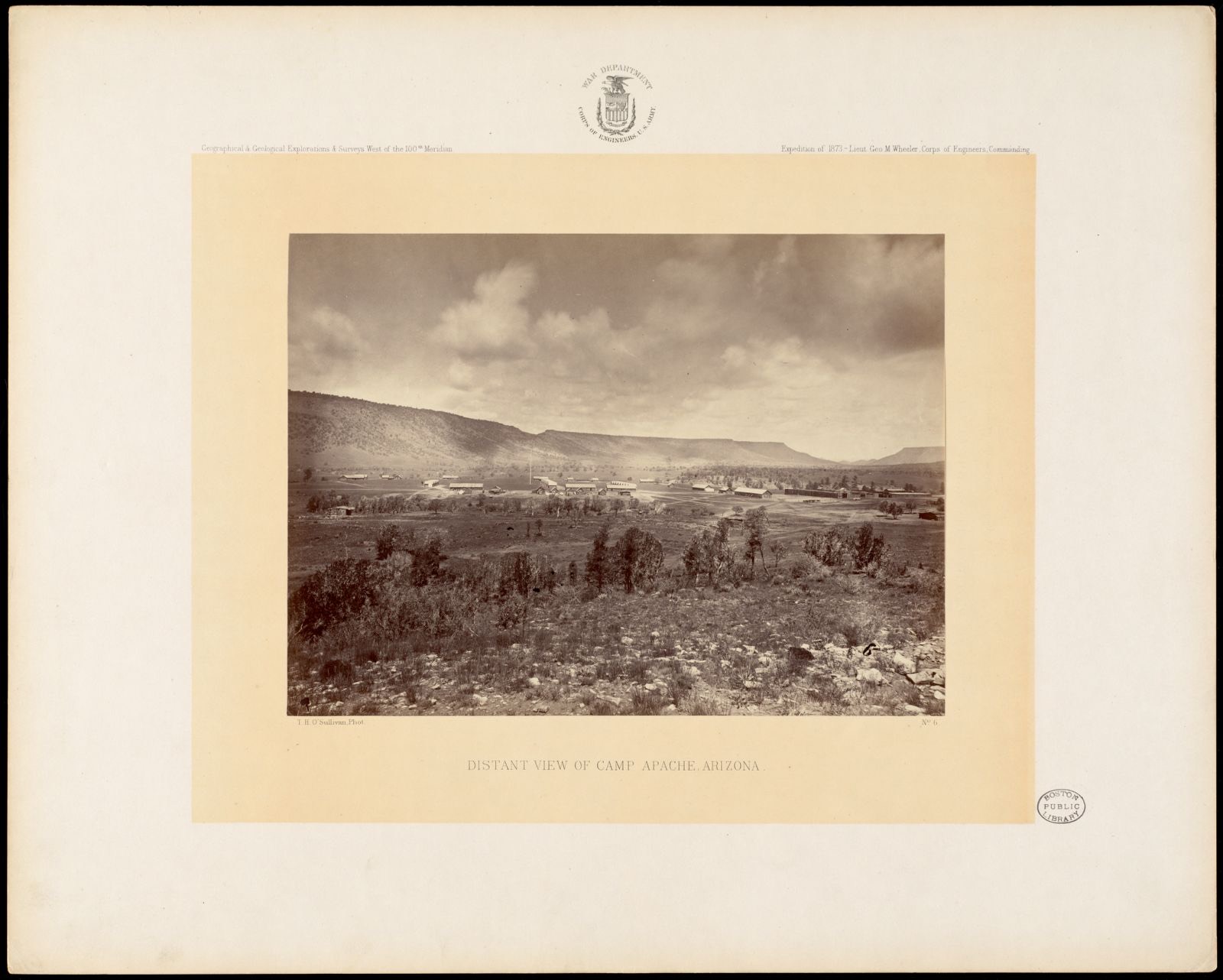 Distant view of Camp Apache, Arizona, Boston Public Library - undated