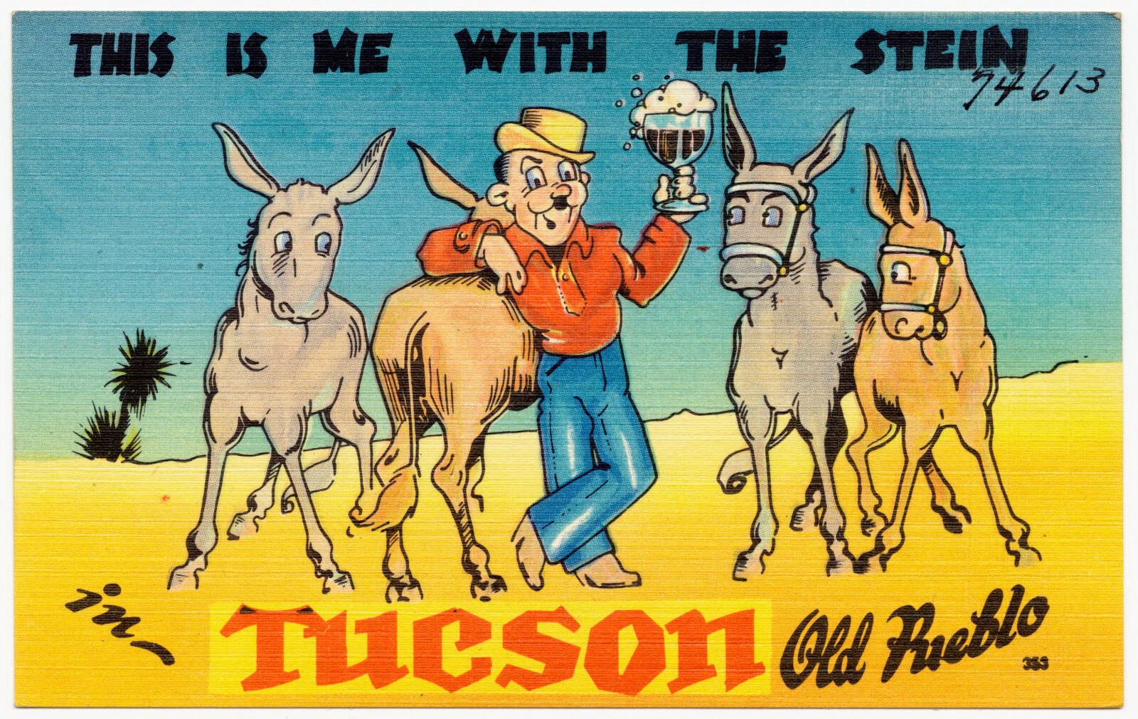 This is me with the stein in Tucson, Arizona, Boston Public Library - undated