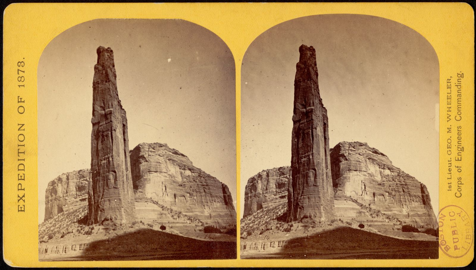 Explorers Column, Cañon de Chelle, Arizona, Boston Public Library - undated