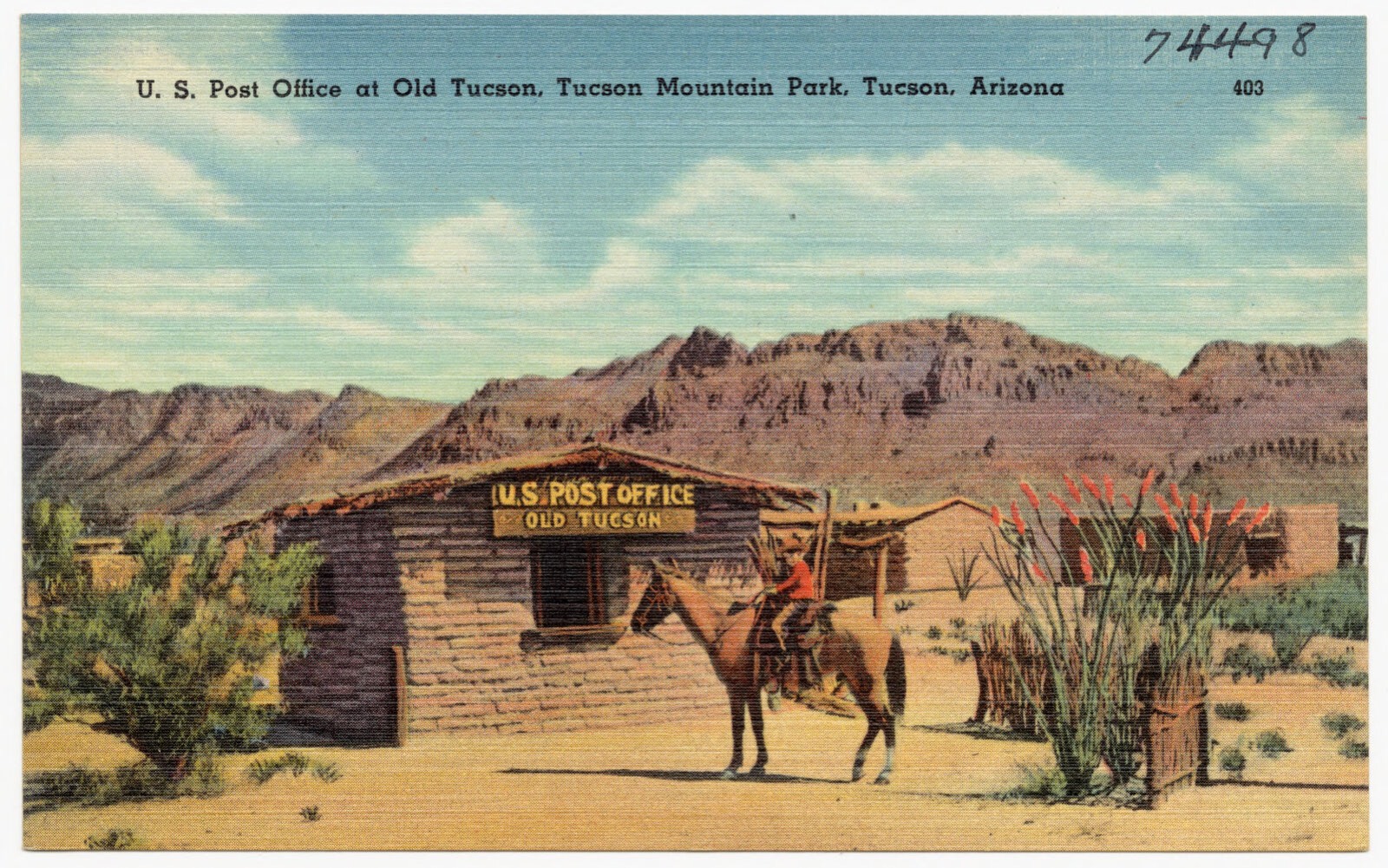 U.S. Post Office at Old Tucson, Tucson Mountain Park, Tucson, Arizona, Boston Public Library - undated