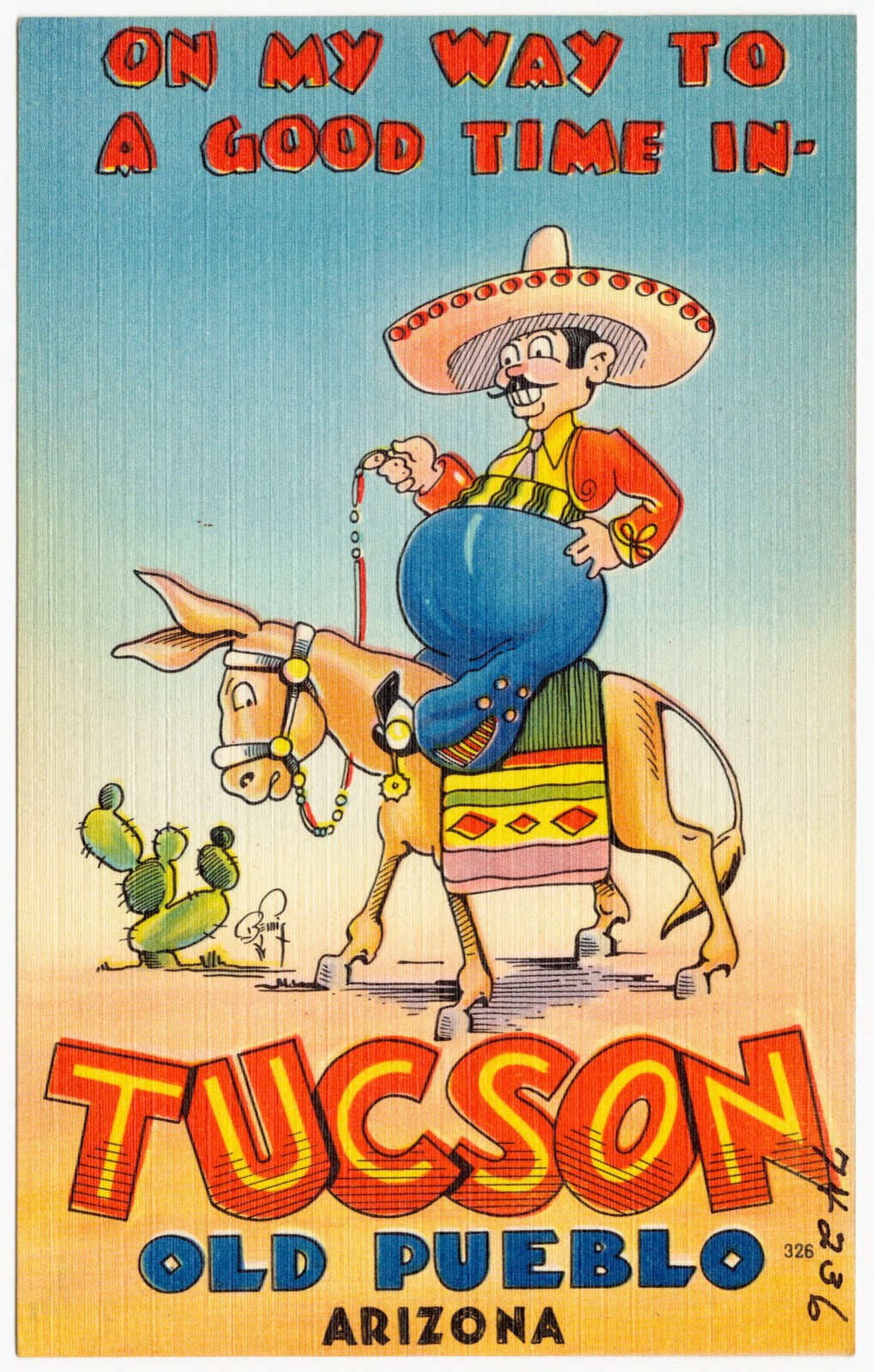 On my way to a good time in Tucson Old Pueblo, Arizona, Boston Public Library - undated