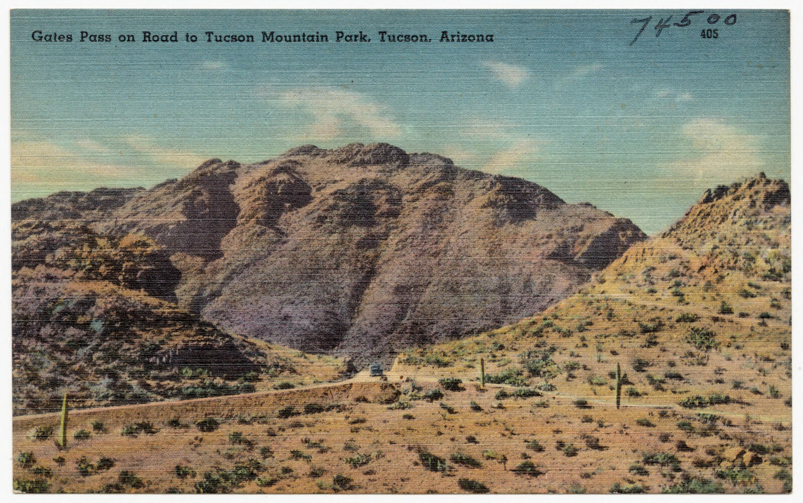 Gates Pass on road to Tucson Mountain Park, Tucson, Arizona, Boston Public Library - undated