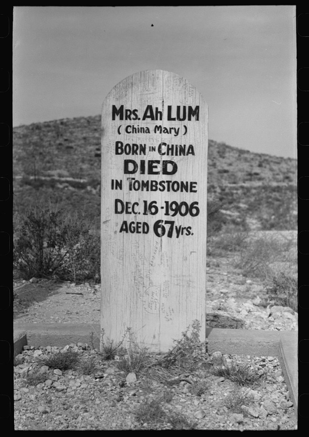 Tombstone in Boot Hill Cemetery, Tombstone, Arizona