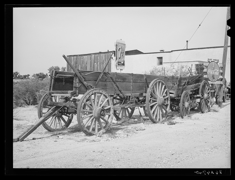 Wagons used in frontier day wagon train now on display at the Bird Cage museum in Tombstone, Arizona
