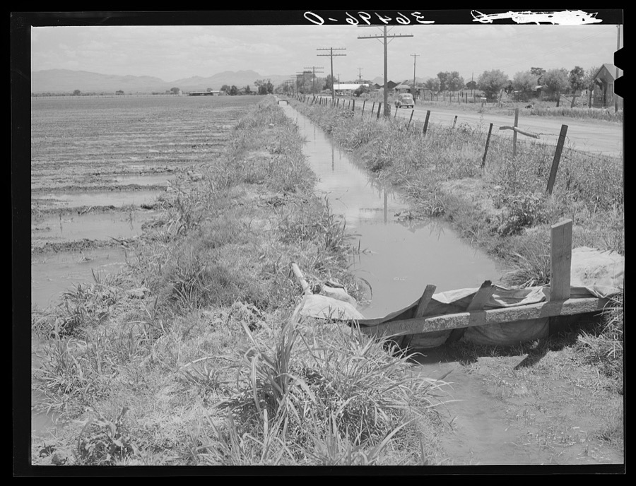 Irrigation ditch. Solomonsville, Graham County, Arizona