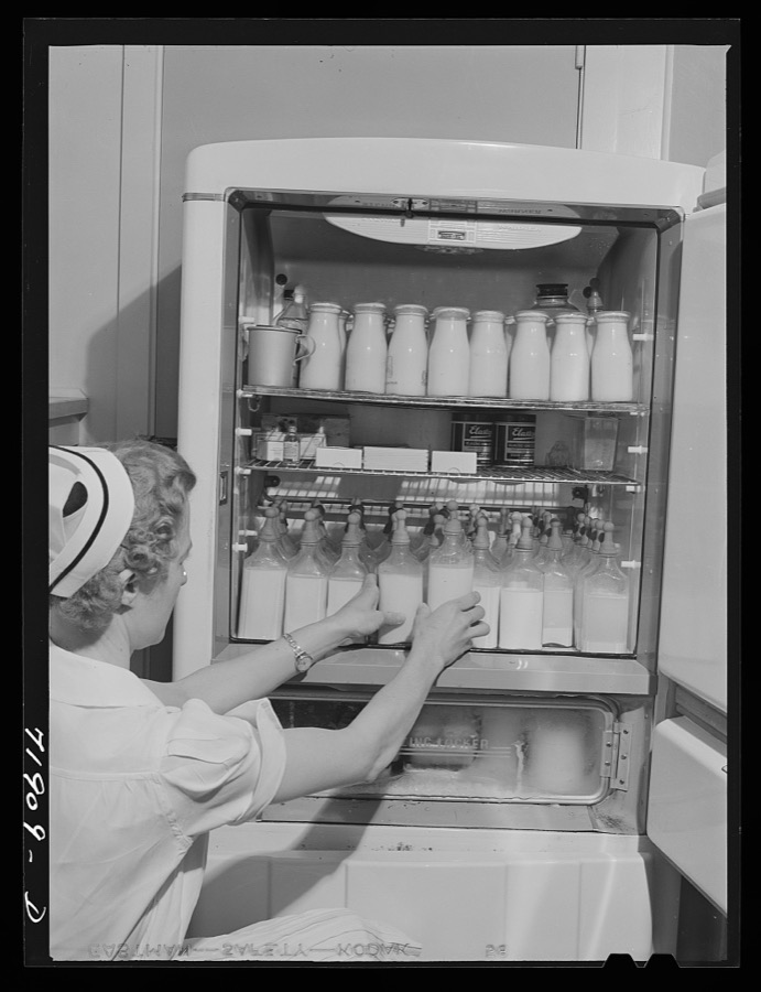 Formula for the babies in the nursery at the Cairns General Hospital at the FSA (Farm Security Administration) farm workers' community. Eleven Mile Corner, Arizona