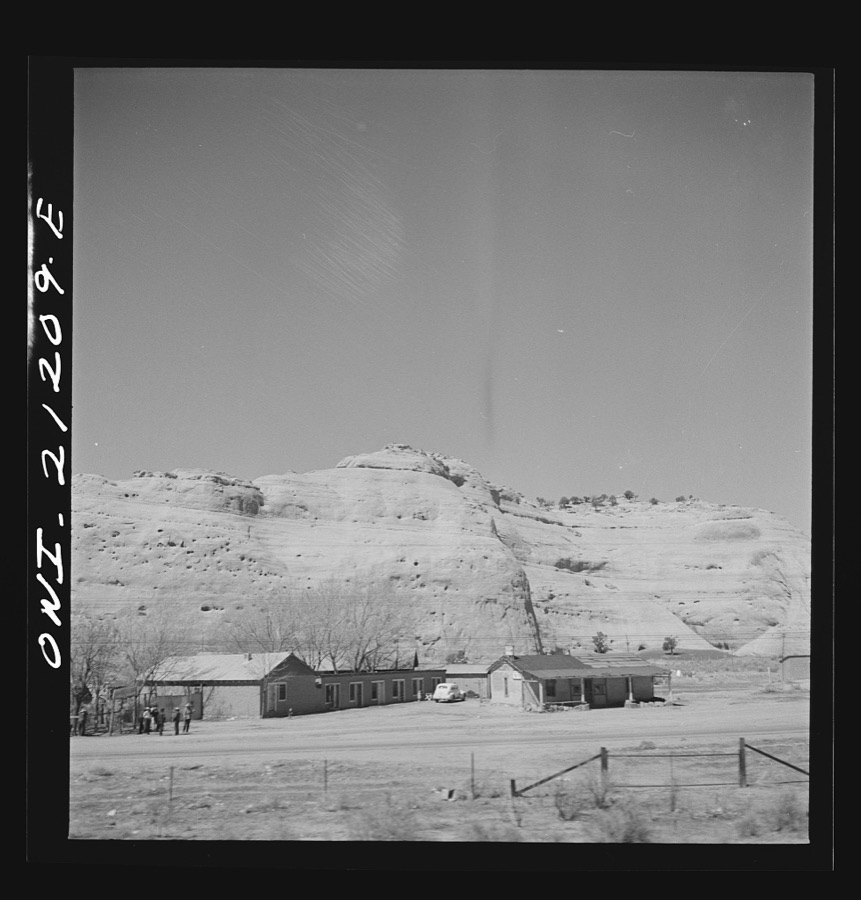 Allantown (vicinity), Arizona. Indian house along the Atchison, Topeka and Santa Fe Railroad between Gallup, New Mexico and Winslow, Arizona