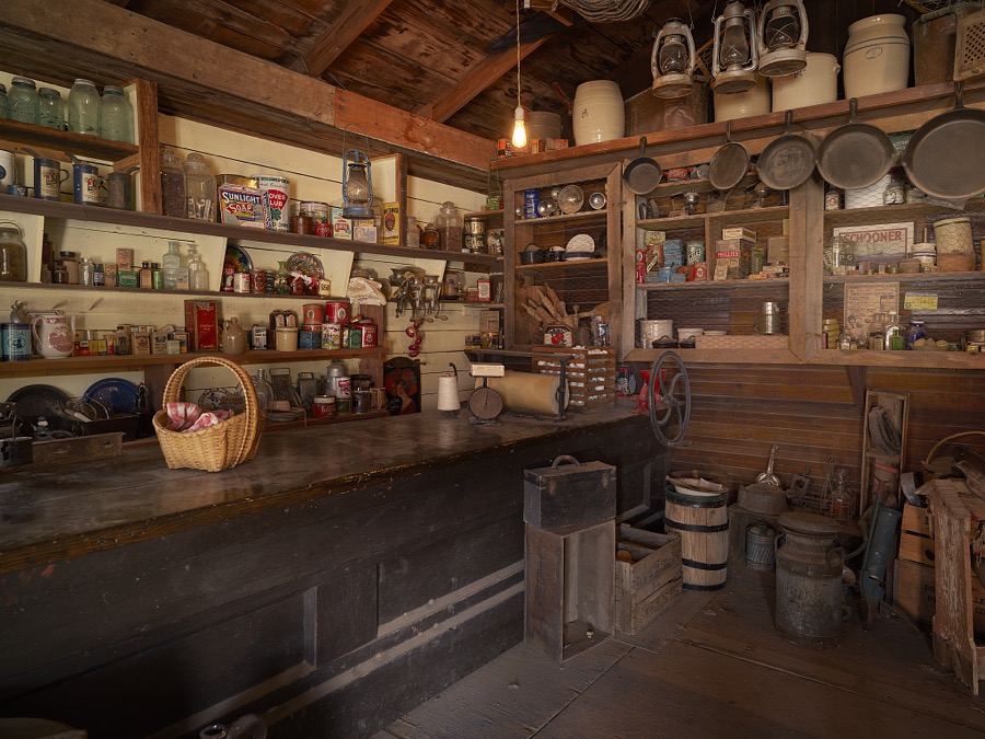Interior of the "mercantile," or general store, at Gammons Gulch, a recreated Old West town and the site of dozens of movies, commercial shoots and the like in the remote desert north of Benson in Cochise County, Arizona
