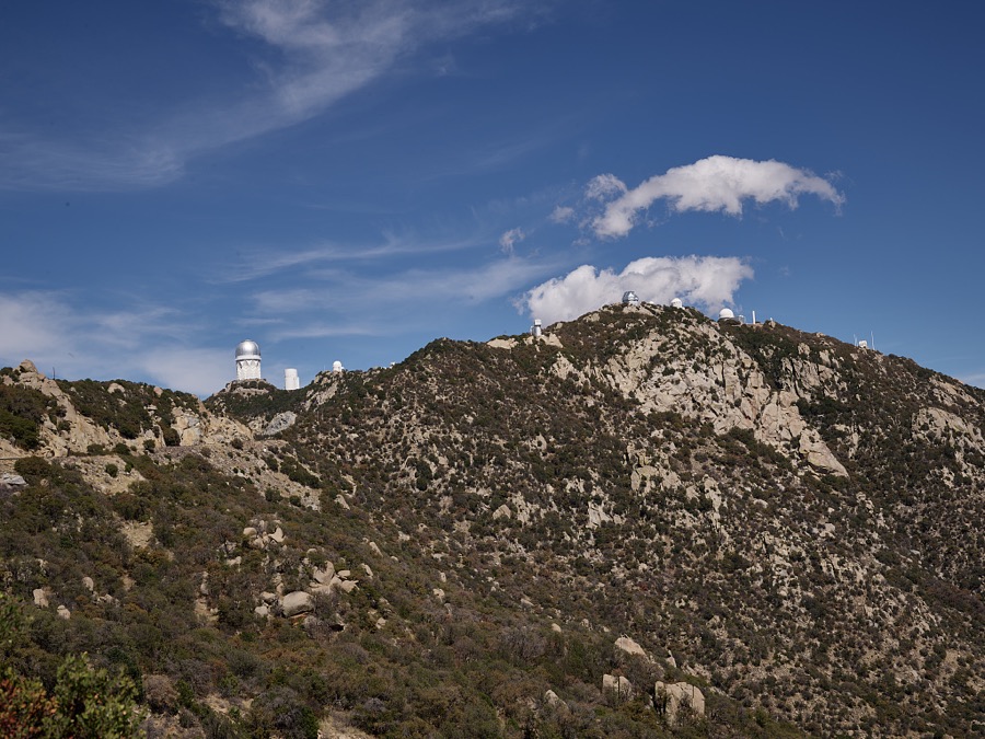 Some of the array of astronomical observatories on Kitt Peak of the Quinlan Mountains above the Arizona-Sonoran Desert on the Tohono O'odham (Indian) Nation, 55 miles west of Tucson in Pima County, Arizona