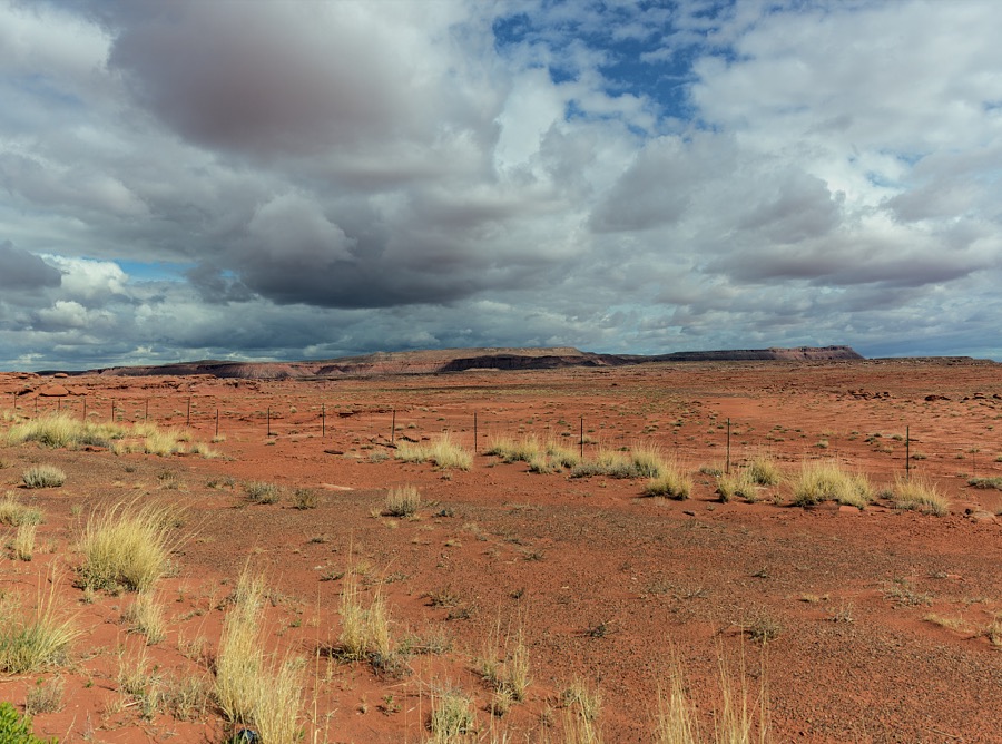 Stormclouds over the desert near the tiny and remote settlement of Teec Nos Pos, Navajo for "Cottonwoods in a Circle", in the far-northeast corner of Arizona, in Navajo County
