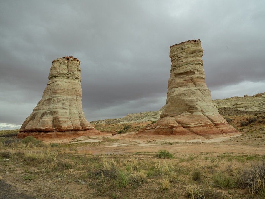 Formations near the tiny and remote settlement of Teec Nos Pos, Navajo for "Cottonwoods in a Circle", in the far-northeast corner of Arizona, in Navajo County