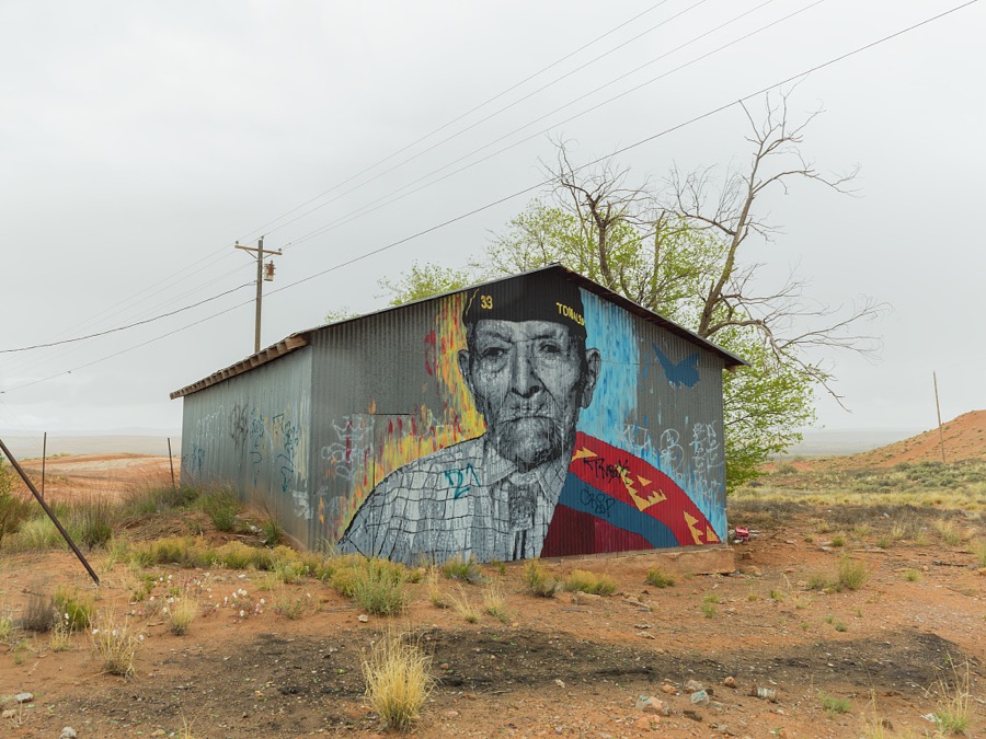 One of several art installations on the lands of the Navajo Nation in Navajo County, Arizona