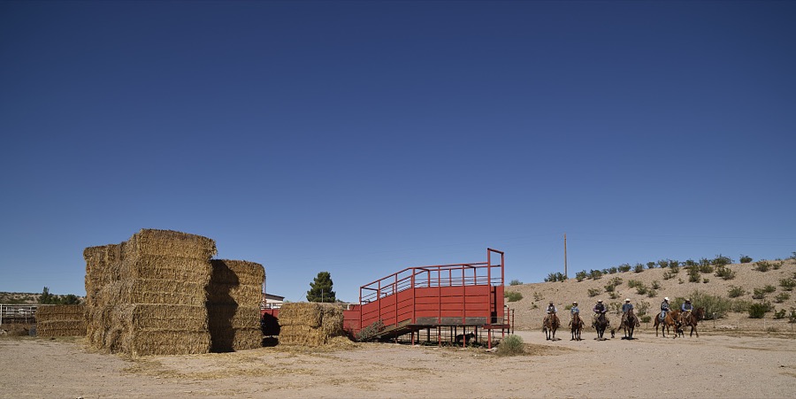 Wranglers of the historic Lazy B Ranch on the New Mexico border, in fact, entered from New Mexico, in eastern Arizona, return from a roundup