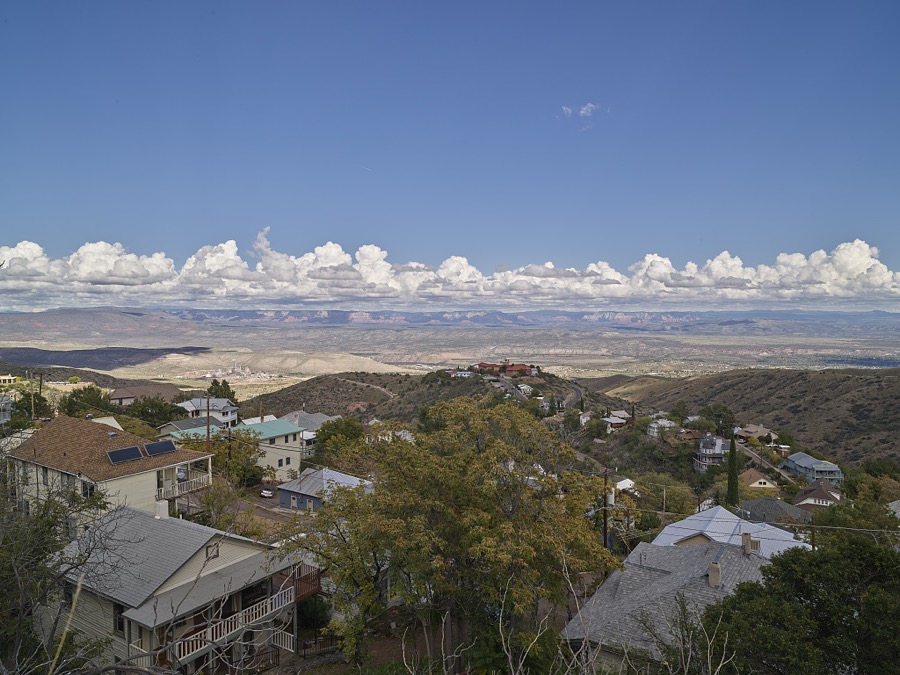 Overview of the old mining boomtown of Jerome, on Cleopatra Hill overlooking the Verde Valley in Yavapai County, Arizona