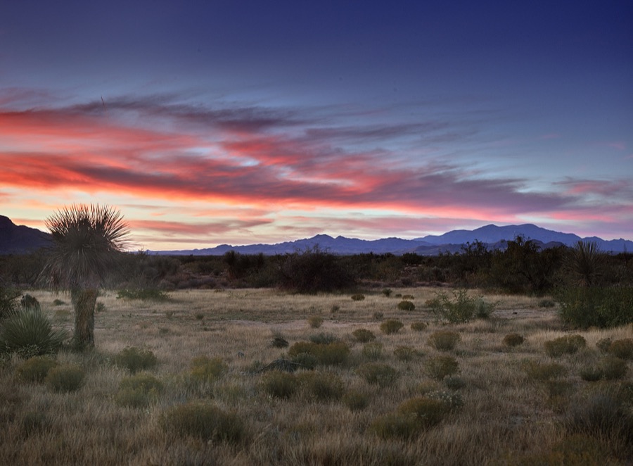 Sunset near the desolate Fort Bowie National Historic Site in Cochise County, Arizona