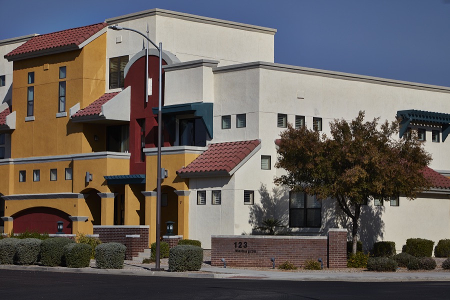 Colorful building in Chandler, Arizona, a southern suburb of Phoenix, Arizona