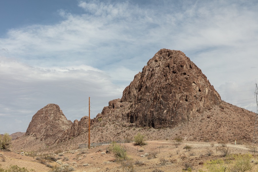Terrain near Toprock, a tiny Mohave County town on the Arizona side of the Colorado River, across from Needles, California