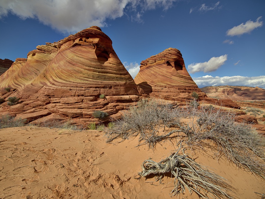 The Wave is a sandstone rock formation located in Arizona, near its northern border with Utah