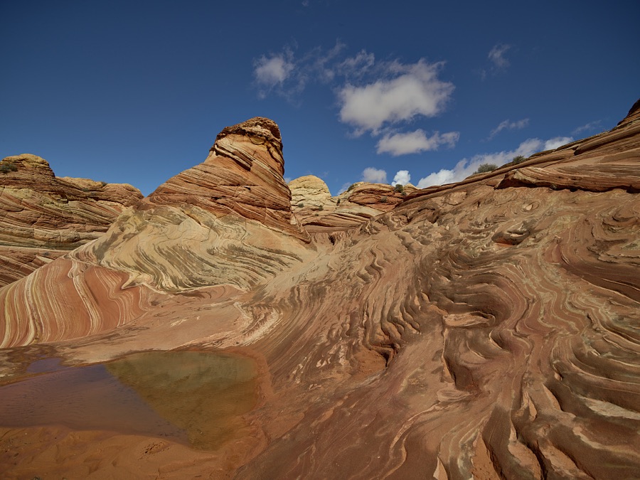 The Wave is a sandstone rock formation located in Arizona, near its northern border with Utah