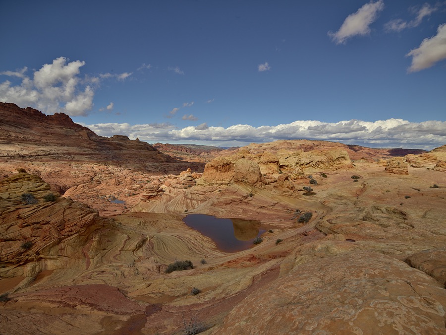 The Wave is a sandstone rock formation located in Arizona, near its northern border with Utah