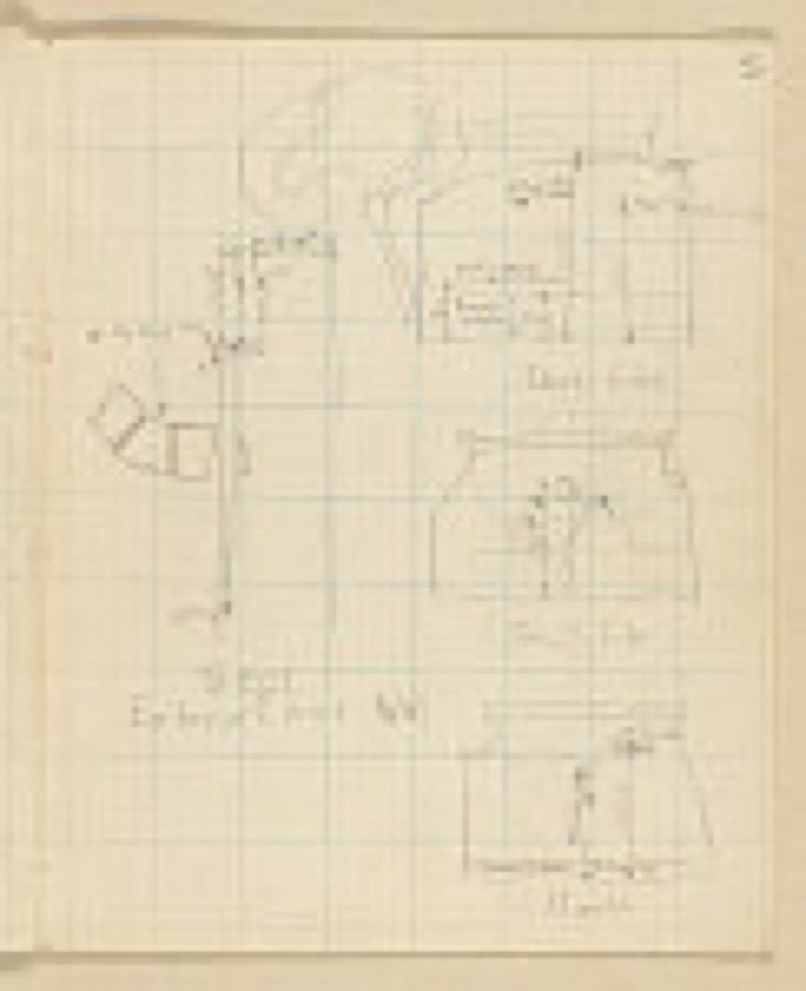 [San Jose de Tumacacori (Mission, Ruins), on Santa Cruz River, Tubac, Santa Cruz County, AZ.] [East wall, exterior.] [Section and details