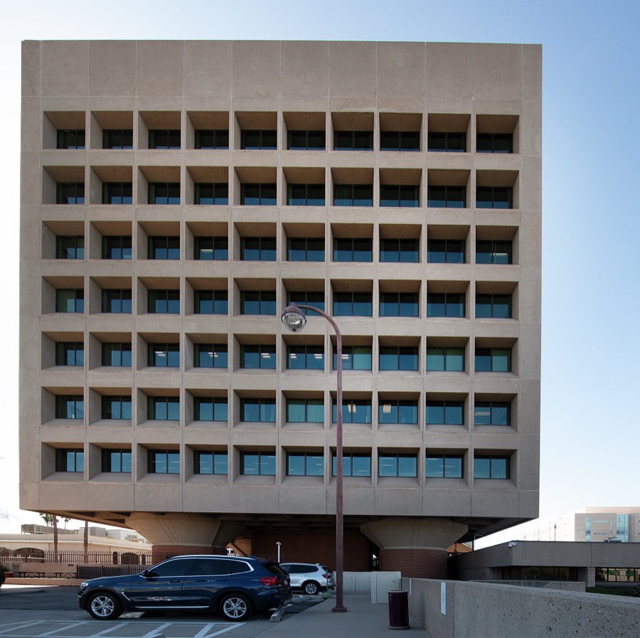 Tucson's Federal Building (AZ0058ZZ) was designed in 1971 by Cain, Nelson, Wares and Cook (CNWC) Architects of Tucson, AZ and completed in 1974
