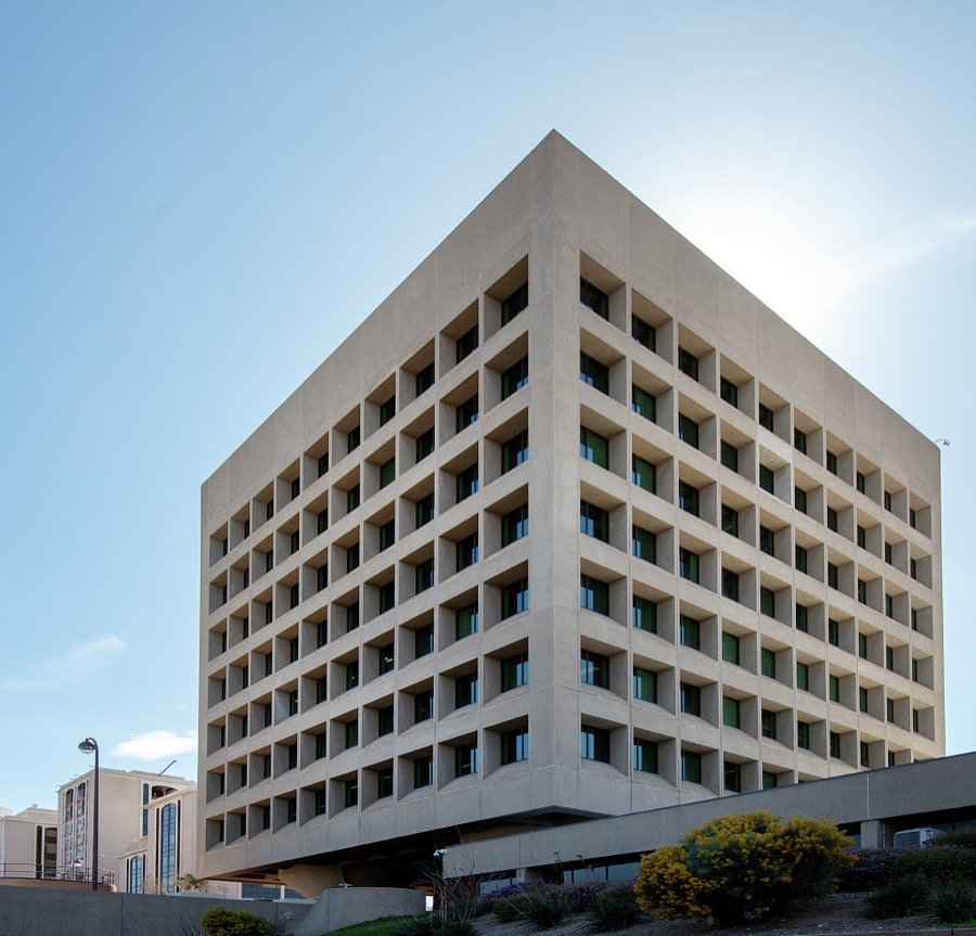 Tucson's Federal Building (AZ0058ZZ) was designed in 1971 by Cain, Nelson, Wares and Cook (CNWC) Architects of Tucson, AZ and completed in 1974