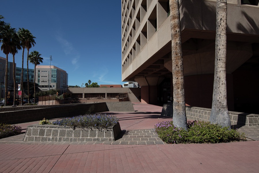 Tucson's Federal Building (AZ0058ZZ) was designed in 1971 by Cain, Nelson, Wares and Cook (CNWC) Architects of Tucson, AZ and completed in 1974