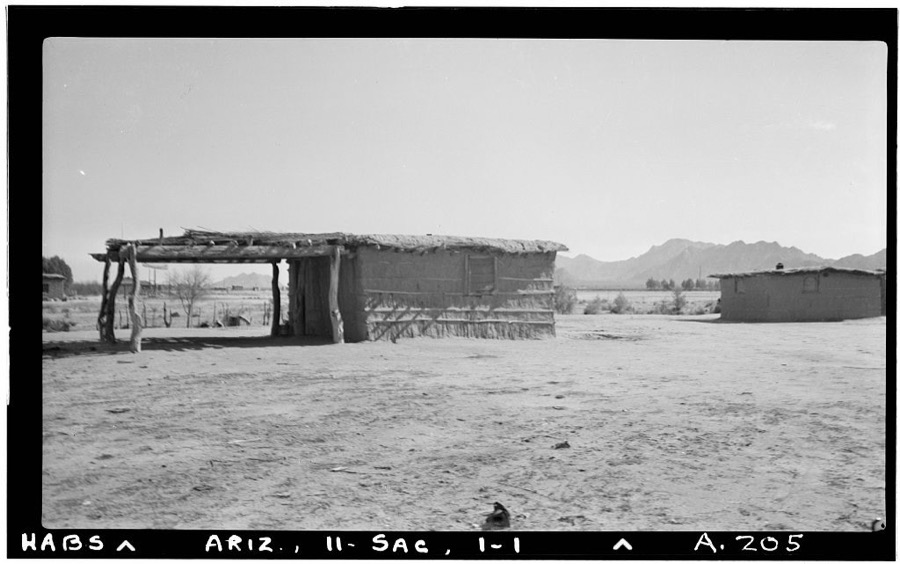 Indian Framed Adobe Farmhouse, Sacaton, Pinal County, AZ