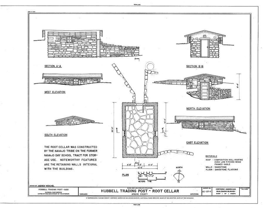 Hubbell Trading Post, Root Cellar, Ganado, Apache County, AZ