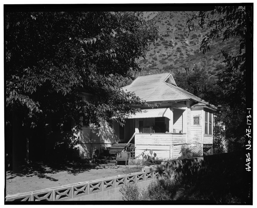 George Hall House & Garage, 140 Frisco Street, Clifton, Greenlee County, AZ