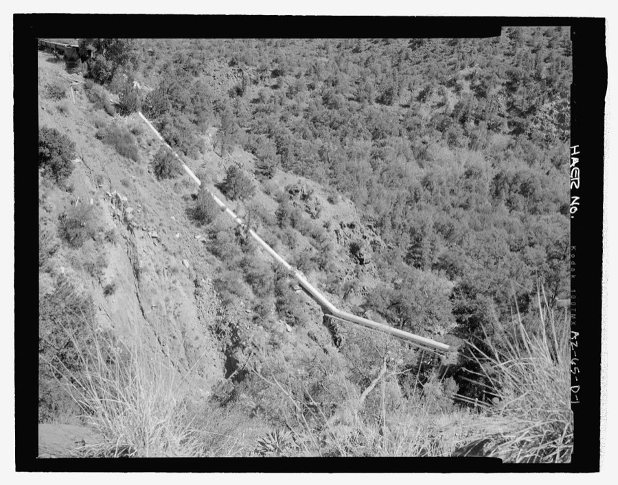 Childs-Irving Hydroelectric Project, Irving System, Inverted Siphon, Forest Service Road 708/502, Camp Verde, Yavapai County, AZ