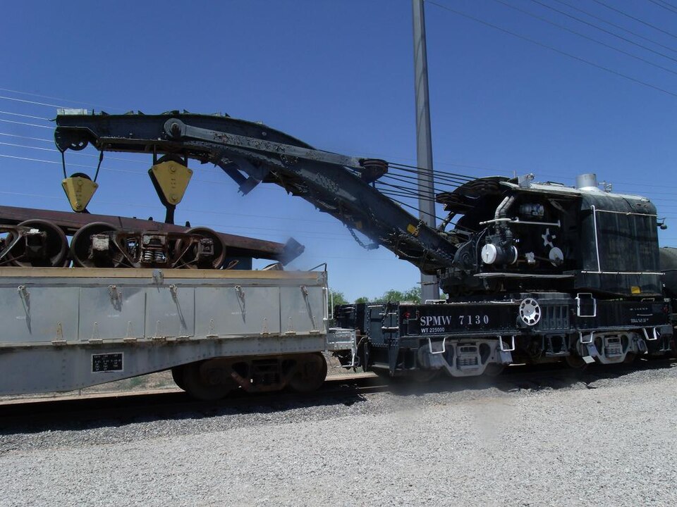 Photograph of Railroad Steam Wrecking Crane and Tool Car