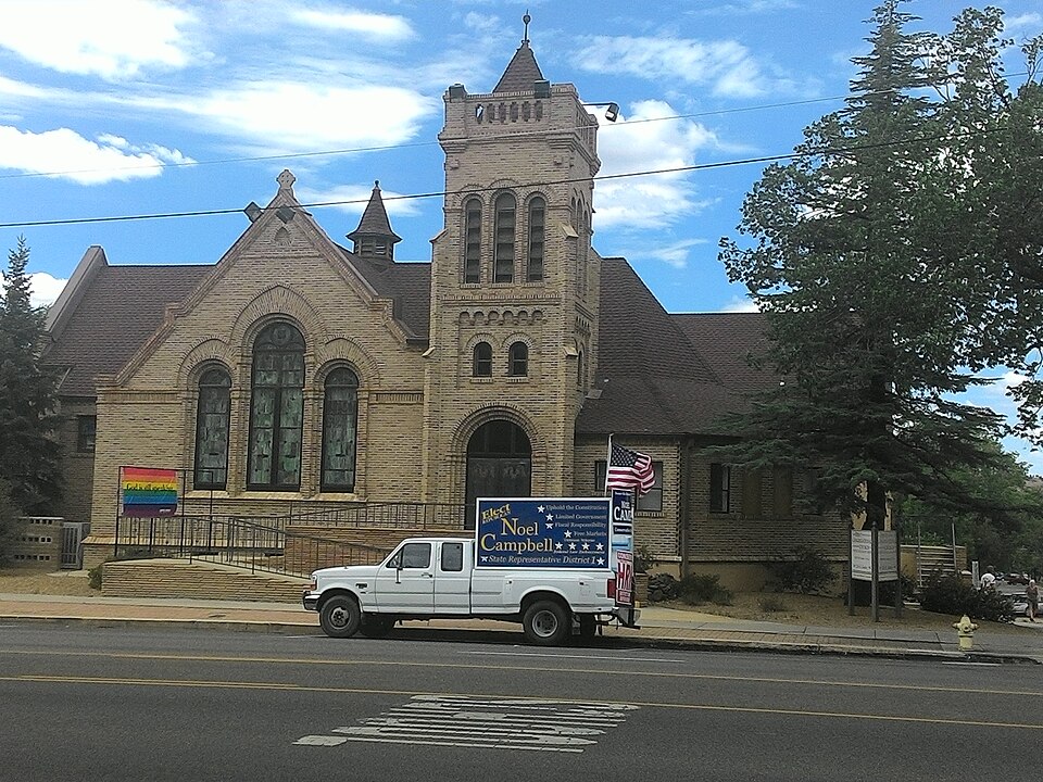 Photograph of First Congregational Church and Parsonage