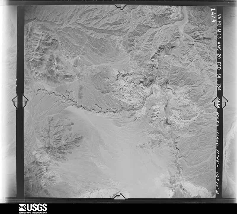 U.S. Geological Survey aerial photograph, 1954-02-20, scale 1:54000
