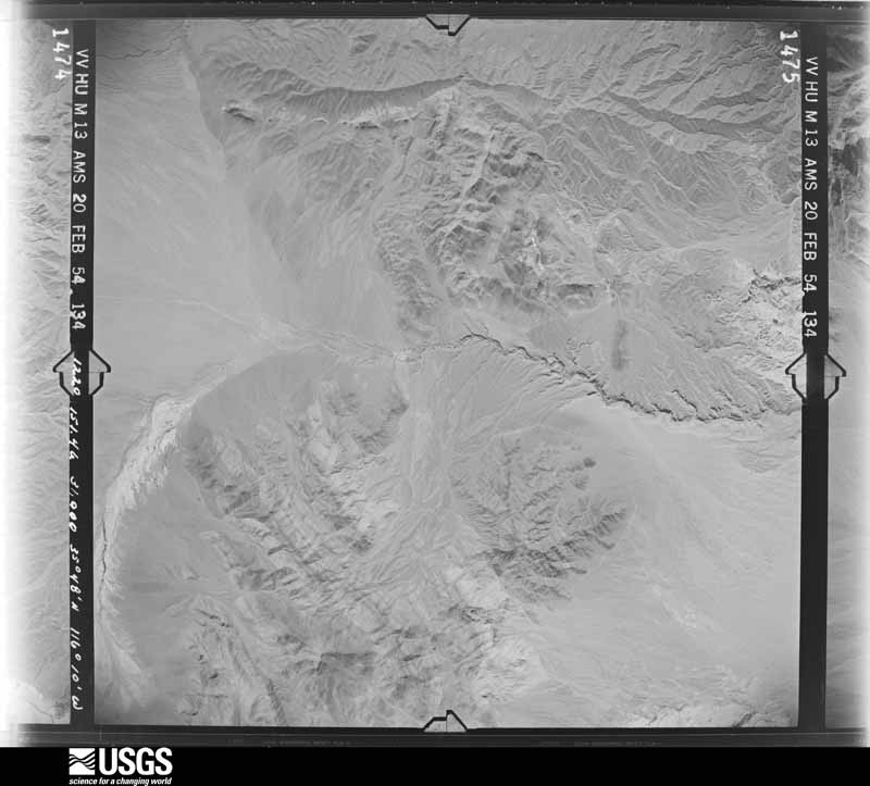 U.S. Geological Survey aerial photograph, 1954-02-20, scale 1:54000