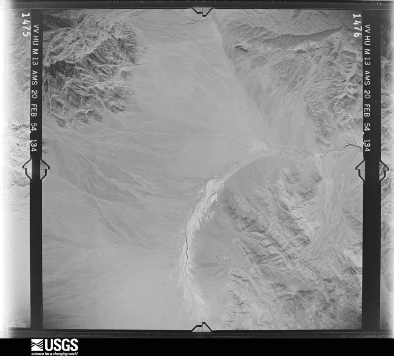 U.S. Geological Survey aerial photograph, 1954-02-20, scale 1:54000