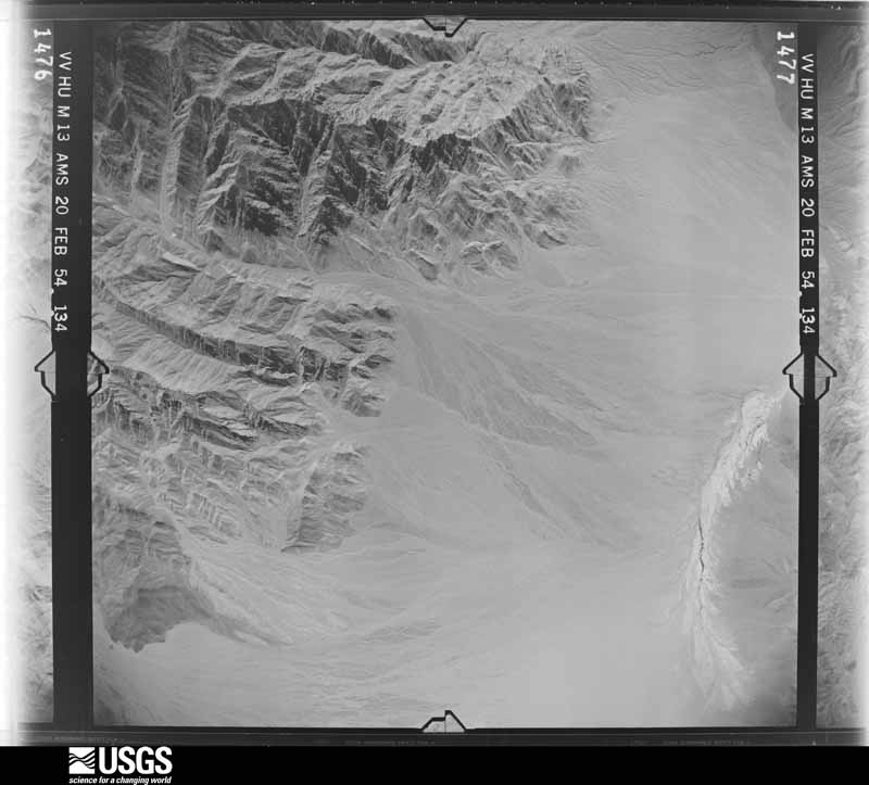 U.S. Geological Survey aerial photograph, 1954-02-20, scale 1:54000