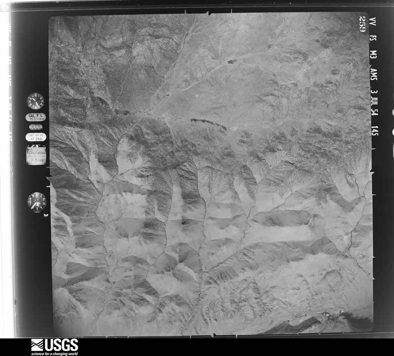 U.S. Geological Survey aerial photograph, 1954-07-03, scale 1:63000