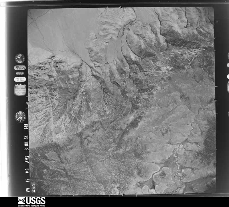 U.S. Geological Survey aerial photograph, 1954-07-03, scale 1:63000