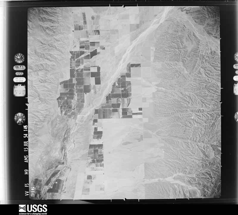 U.S. Geological Survey aerial photograph, 1954-07-15, scale 1:63000