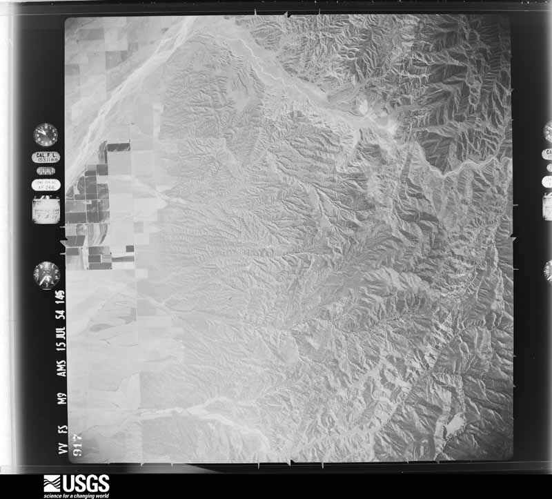 U.S. Geological Survey aerial photograph, 1954-07-15, scale 1:63000