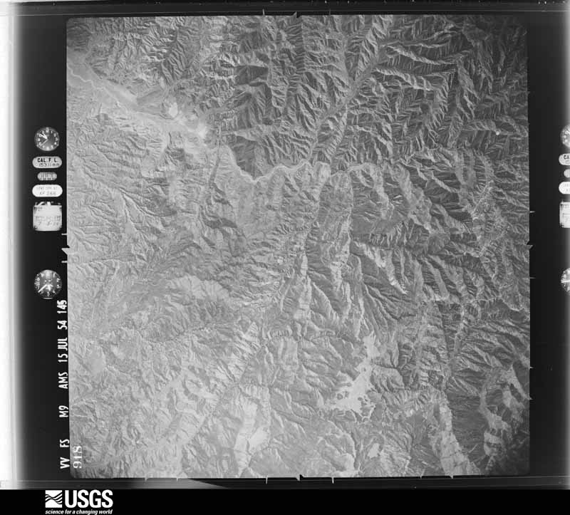 U.S. Geological Survey aerial photograph, 1954-07-15, scale 1:63000