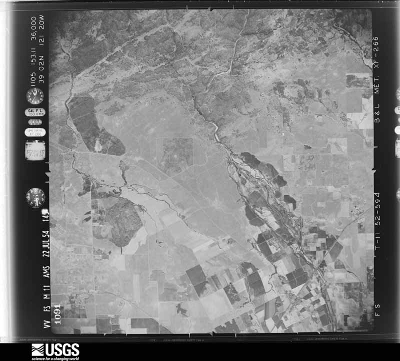 U.S. Geological Survey aerial photograph, 1954-07-22, scale 1:63000