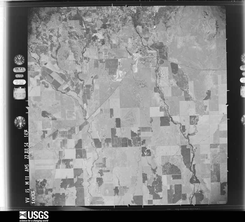 U.S. Geological Survey aerial photograph, 1954-07-22, scale 1:63000
